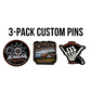 3-pk KHD Custom Pins