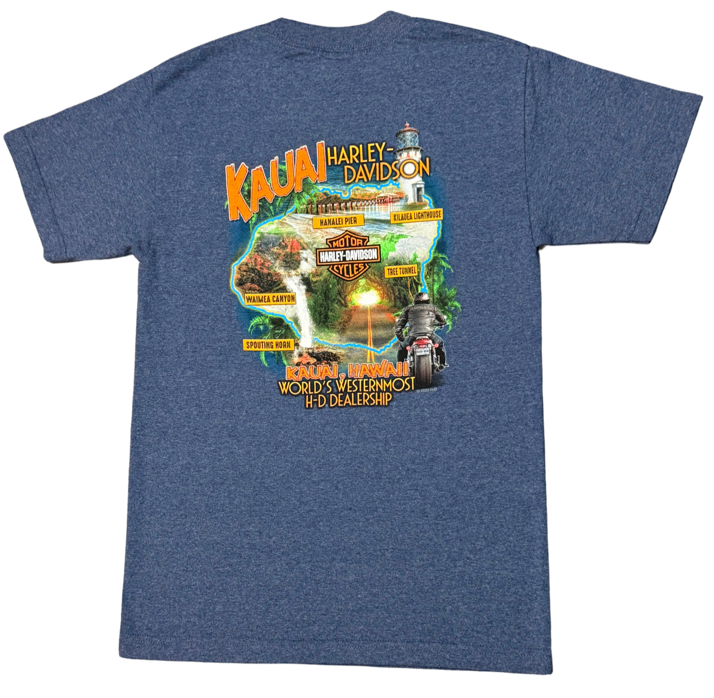 Kauai Map Tee - Denim