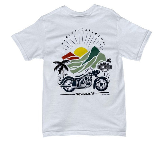 Mountain Sunset Tee - White