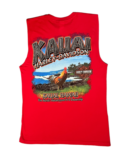 Rooster Muscle Tee - Red