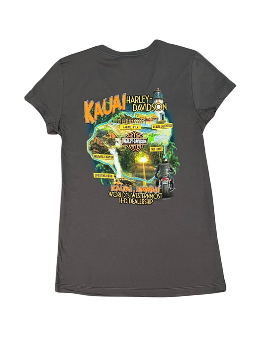 Ladies Hanalei Map Tee - Grey