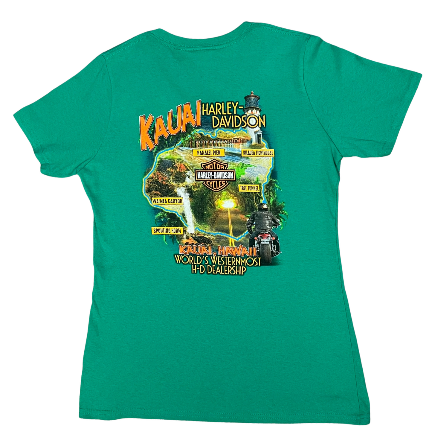 Ladies Hanalei Map Tee - Green