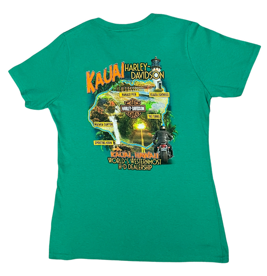 Ladies Hanalei Map Tee - Green