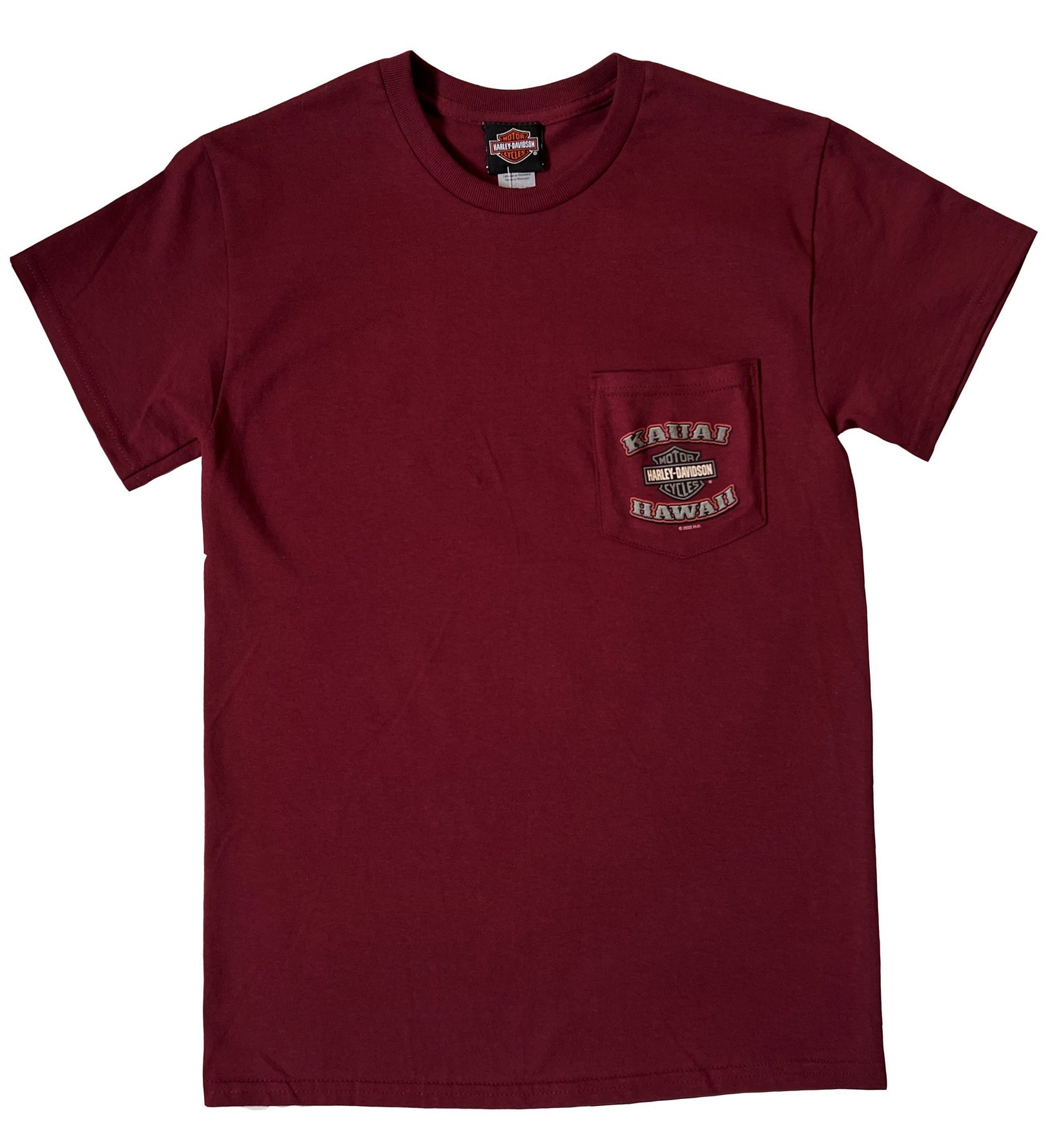 Power Hog Pocket Tee - Maroon – Kauai Harley-Davidson