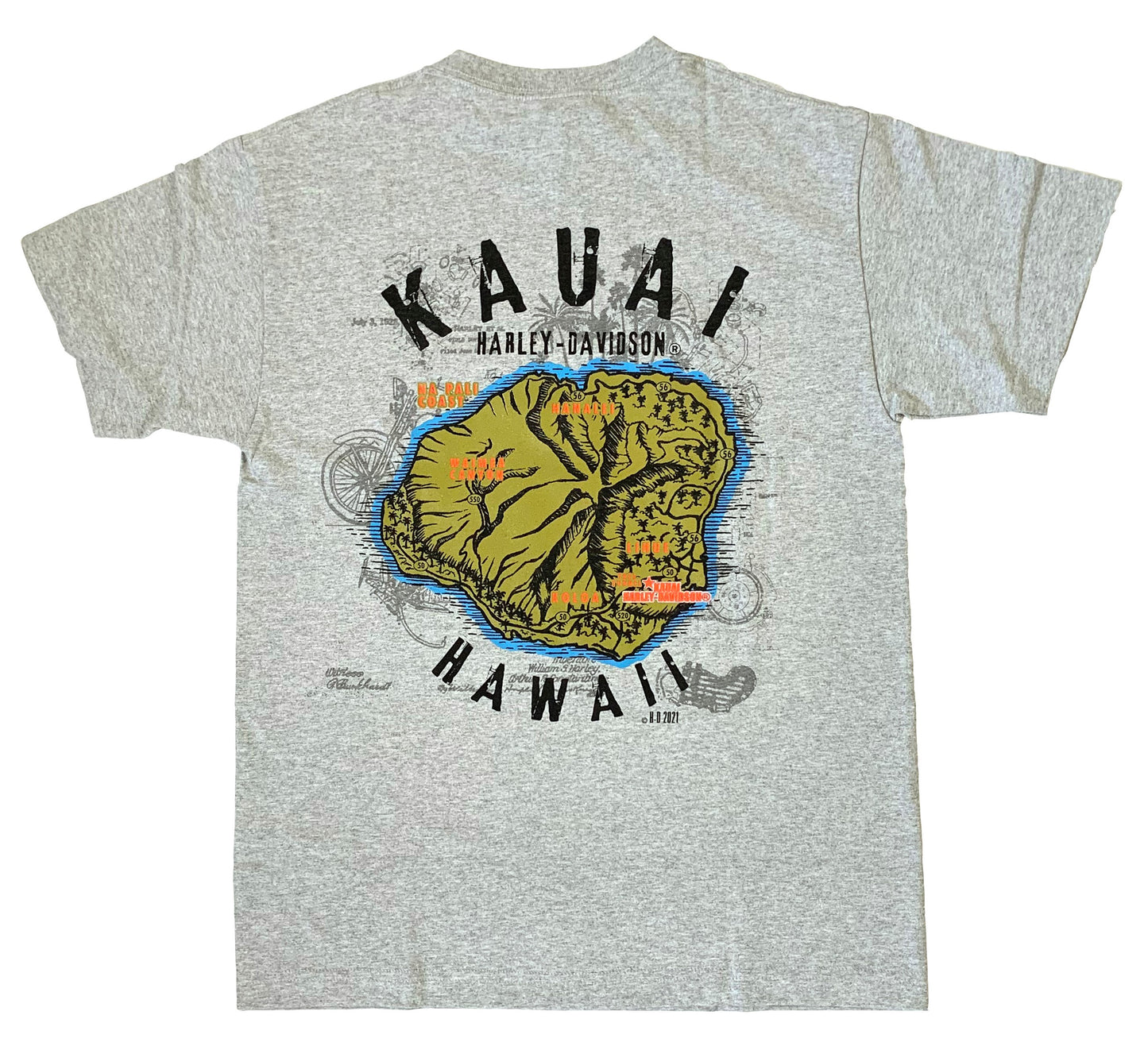 Island Map Tee - Grey